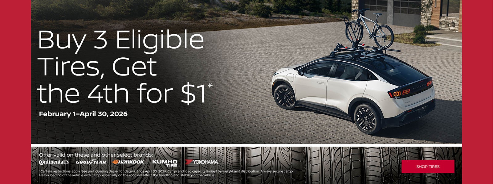 Buy 3 Tires Get 4th for $1